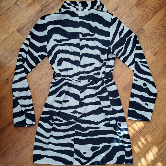 H&M Zebra Print Long Sleeve Dress Sz Small - Picture 6 of 7
